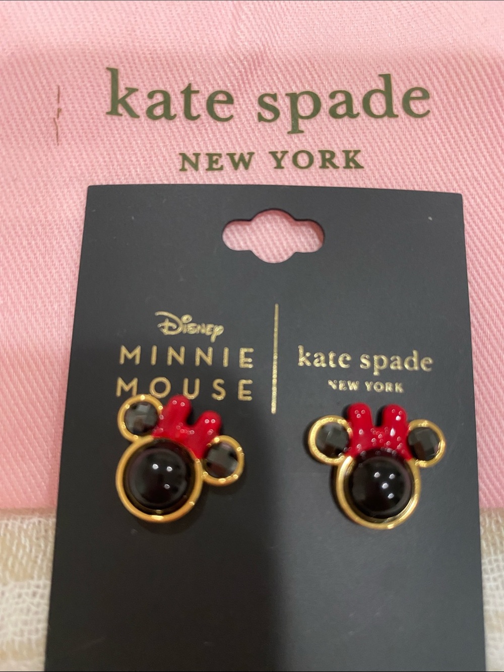 Kate Spade Minnie Mouse Earrings and Necklace - Picture 3 of 9